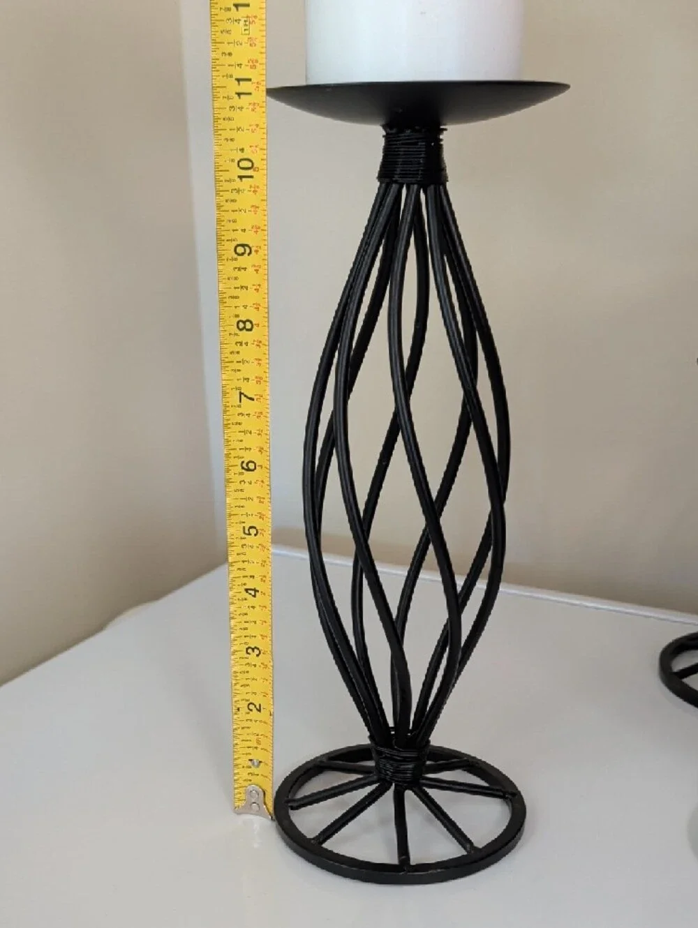 Black Metal Twisted Candle Holders Set of 3 | Home Accents Decor